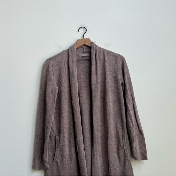 BAREFOOT DREAMS Cozychic Ultra Lite Open Front Longline Cardigan Small Ribbed - Picture 3 of 13